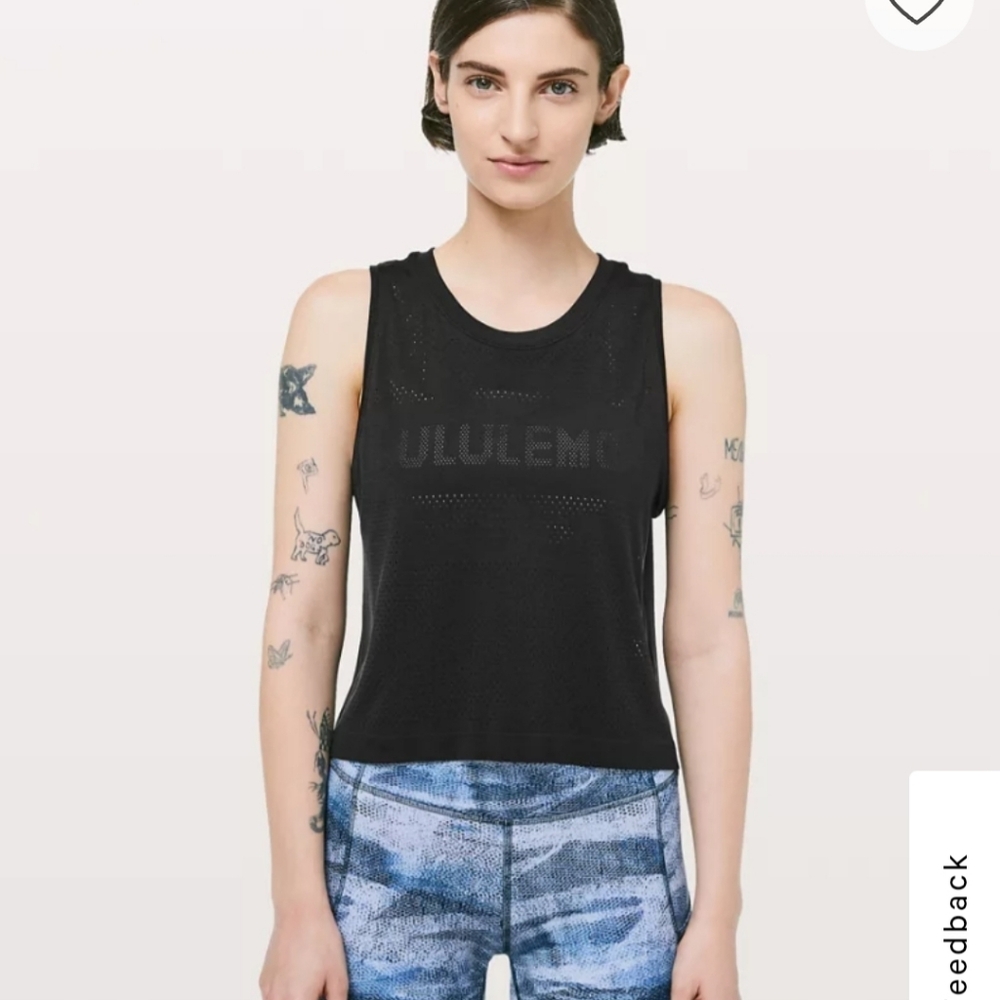 LULULEMON breeze By Muscle Crop Tank